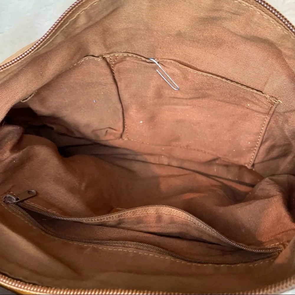 Fossil Patch Brown 100% Leather Crossbody Purse